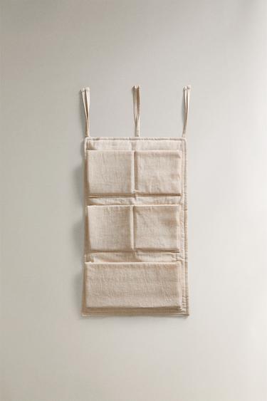 CHILDREN'S PLAIN LINEN POPLIN WARDROBE ORGANISER - Ecru by Zara - Image 0