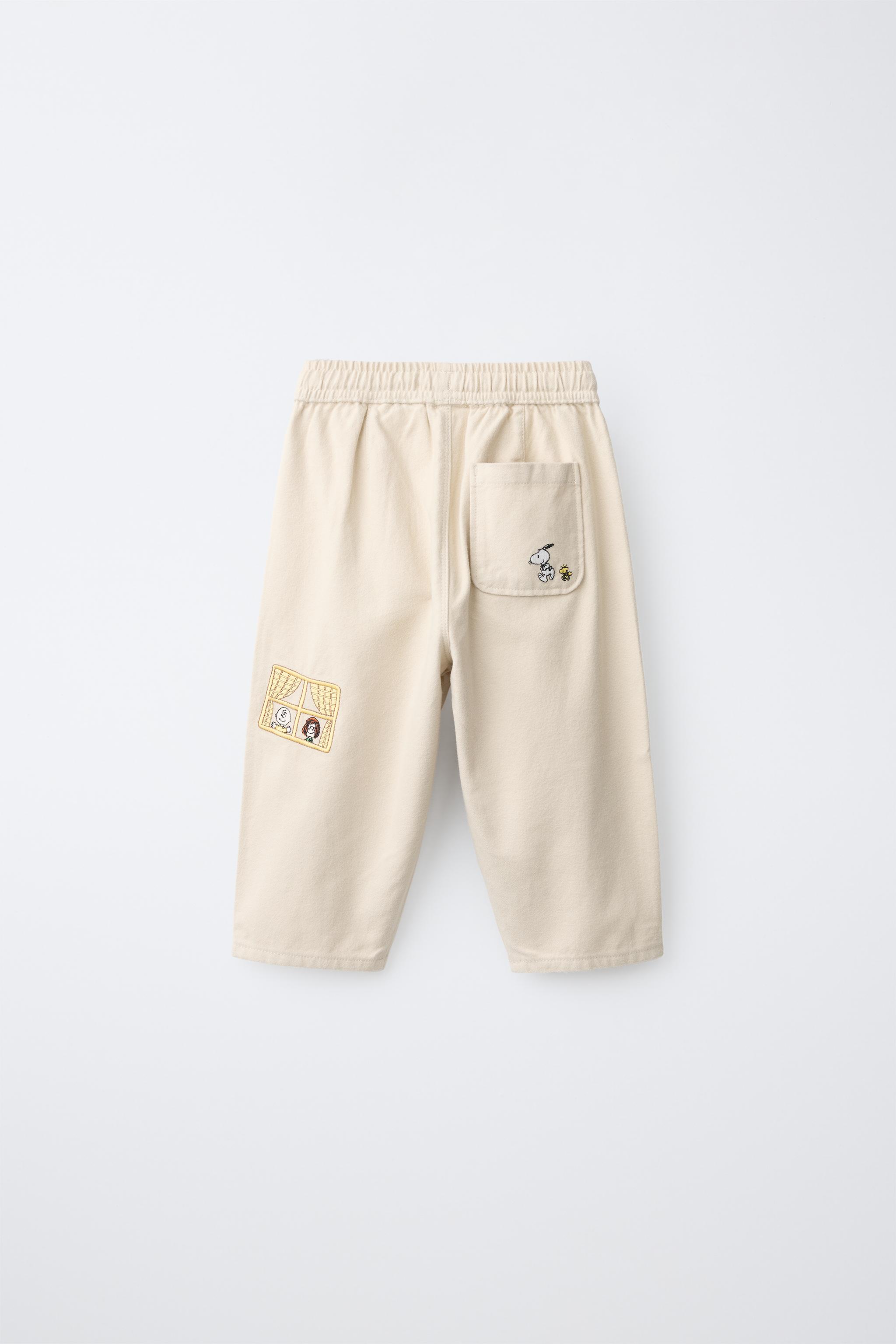 SNOOPY PEANUTS™ EMBROIDERED BAGGY PANTS