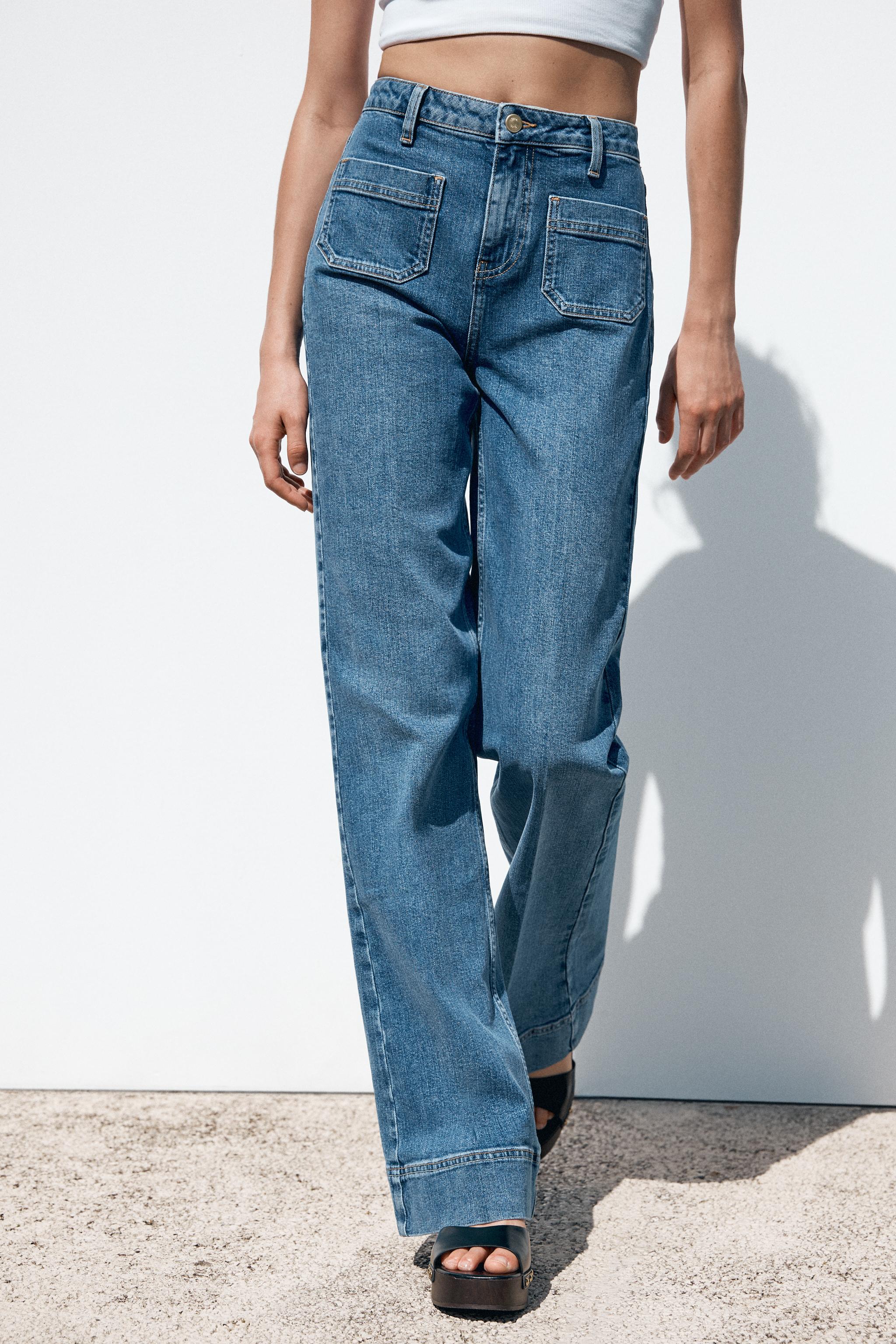 ZARA Z1975 ハイウエスト パッチポケットジーンズ 6164/107 ZARA】Z1975 ハイウエスト パッチポケットジーンズ 6164/107