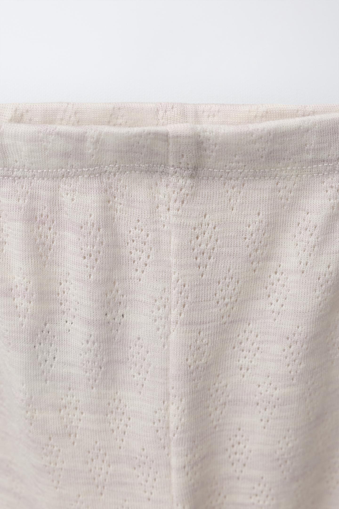Детский комплект Zara 100% Wool Solid Bodysuit and Leggings Set, цвет: Песочный / Меланжевый — фото 5