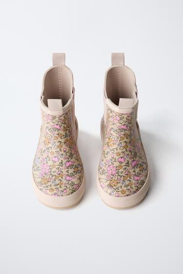 FLORAL WELLIES - Ecru White by Zara - Image 3
