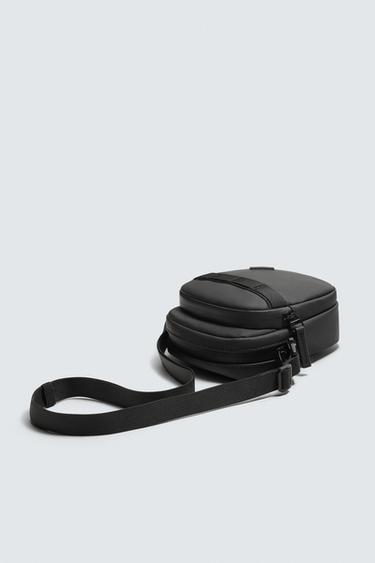 RUBBERISED CROSSBODY BAG - Black by Zara - Image 3