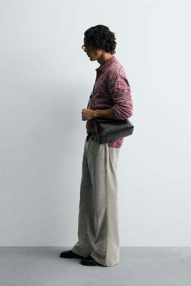 STRIPED KNIT RUGBY POLO SHIRT - Mid-pink by Zara - Image 3