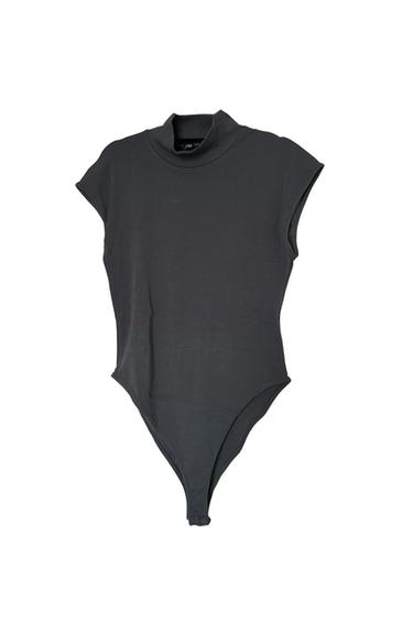 BODY GRIGIO SCURO CON COLLO LUPETTO