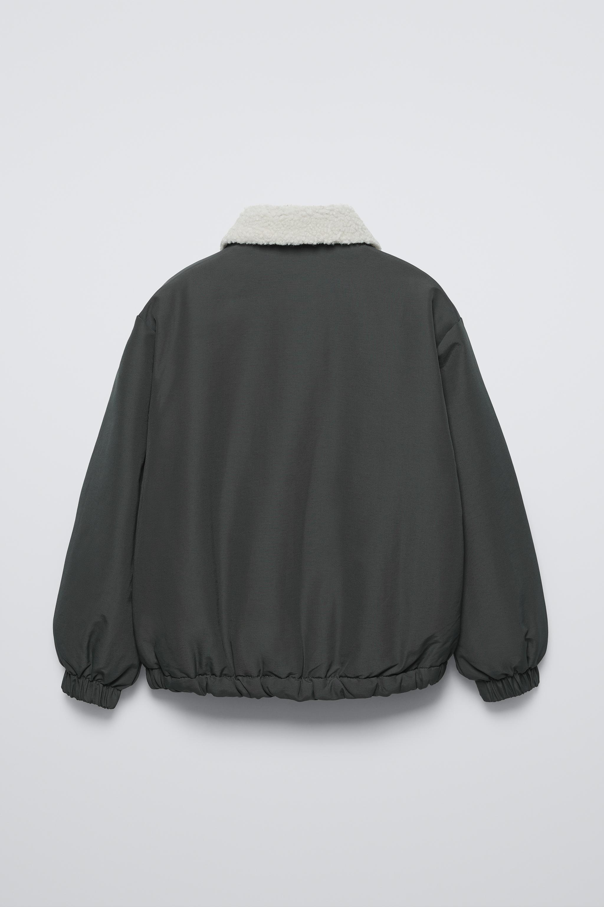 Fleece bomber zara best sale