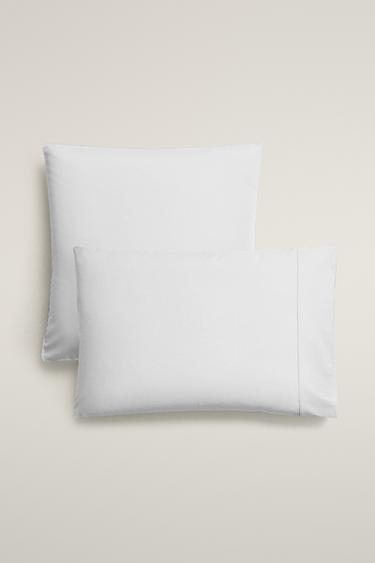 PERCALE PILLOWCASE (300 THREAD COUNT) - White by Zara - Image 0