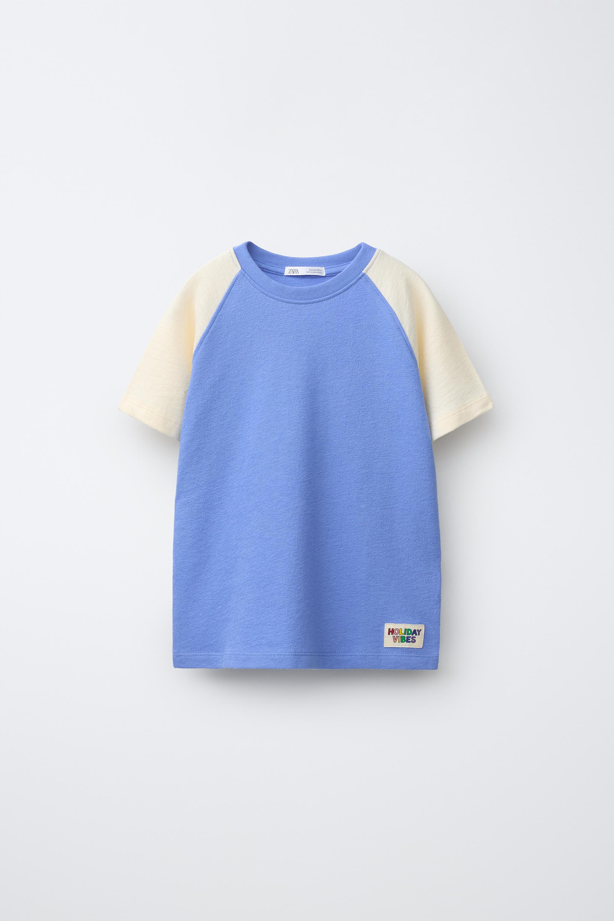6-14 YEARS/ TEXTURED LABEL PYJAMAS — Blue