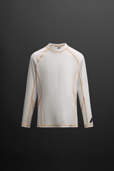 Zara Beyaz - UPF40+ UZUN KOLLU SÖRF T-SHIRT