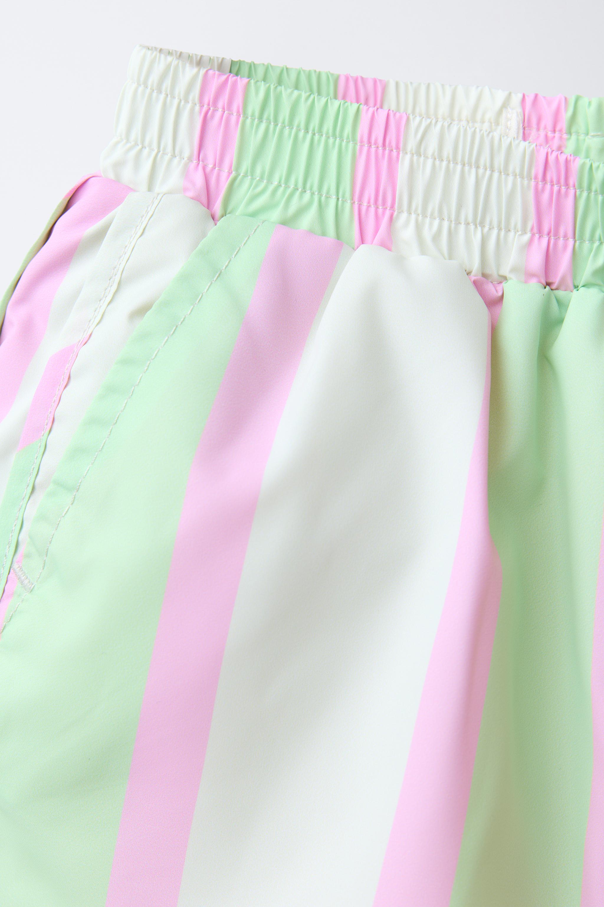WATER REPELLENT STRIPED SHORTS