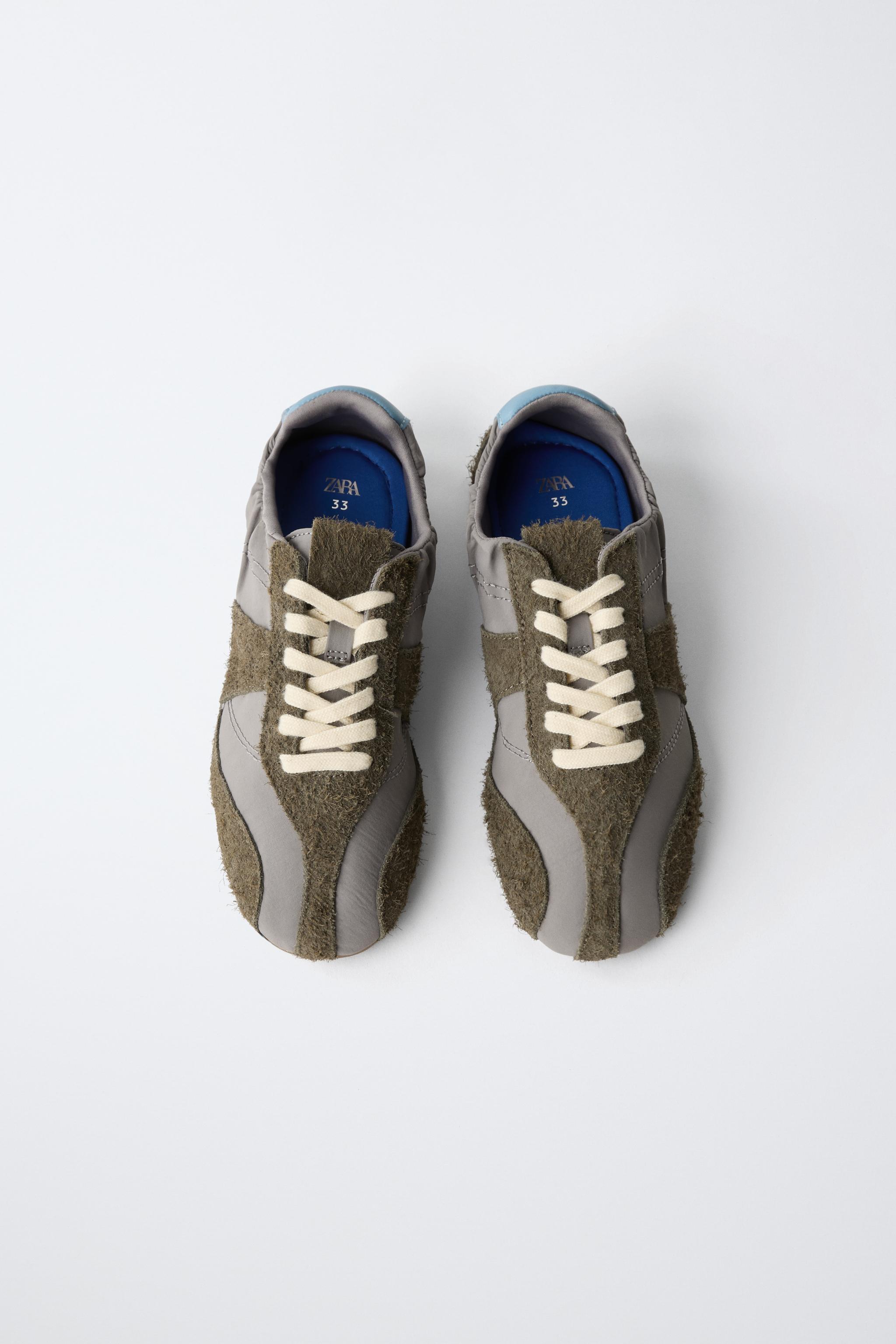 COMBINED LEATHER SNEAKERS