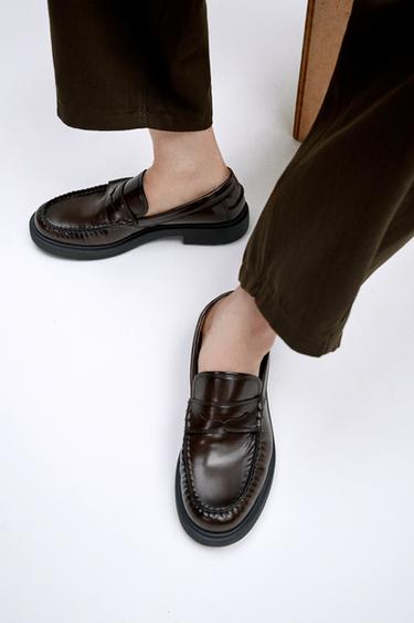 VAMP LOAFERS - Burgundy Red by Zara