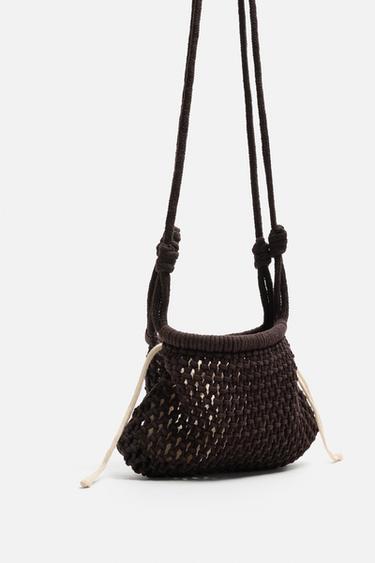 SAC BANDOULIÈRE MACRAMÉ - Marron de Zara - Image 2