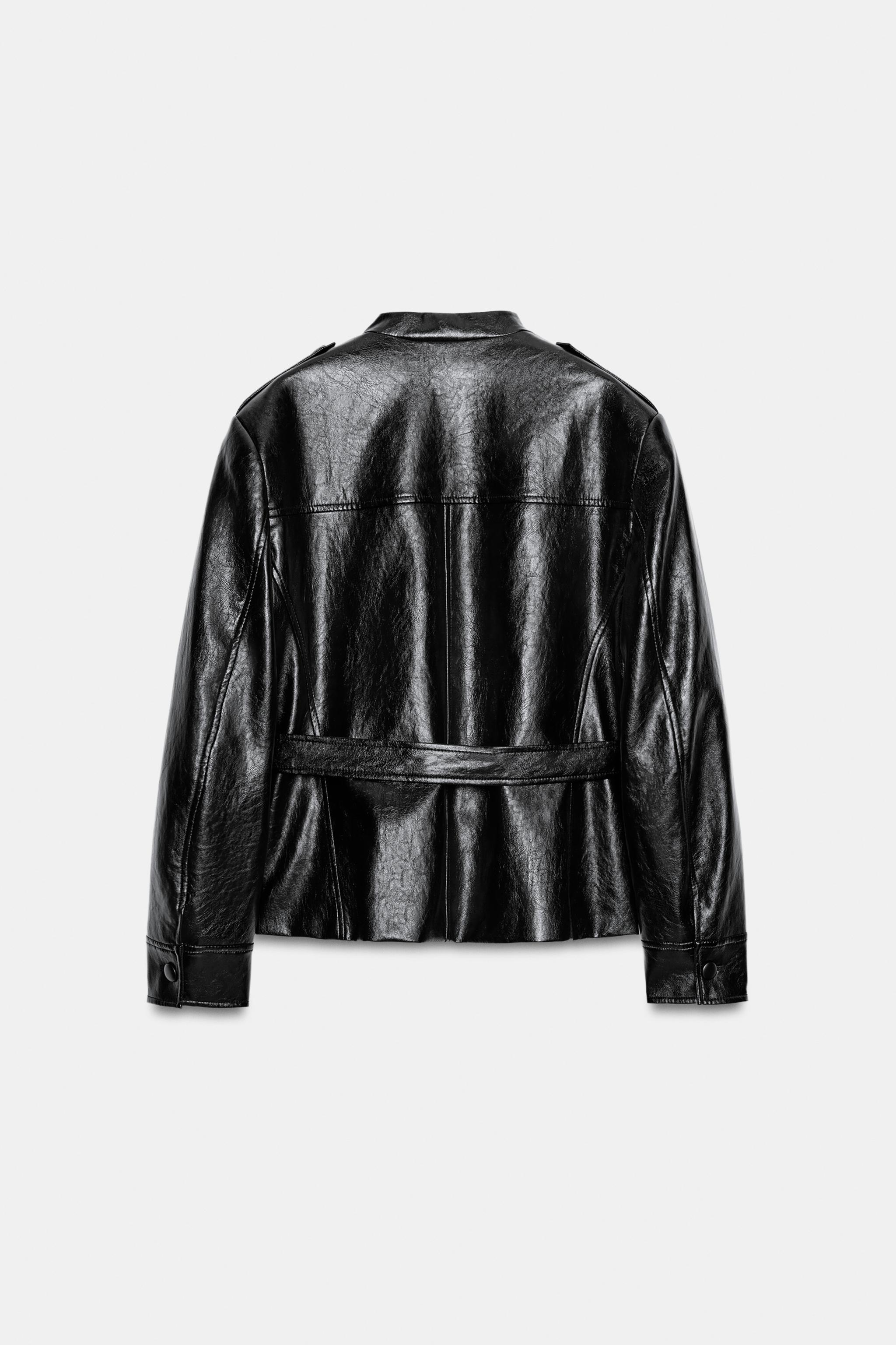 ZW COLLECTION フェイクレザージャケット - ブラック | ZARA Japan / 日本