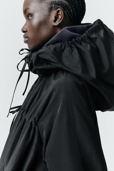 GATHERED TIE JACKET - Black by Zara