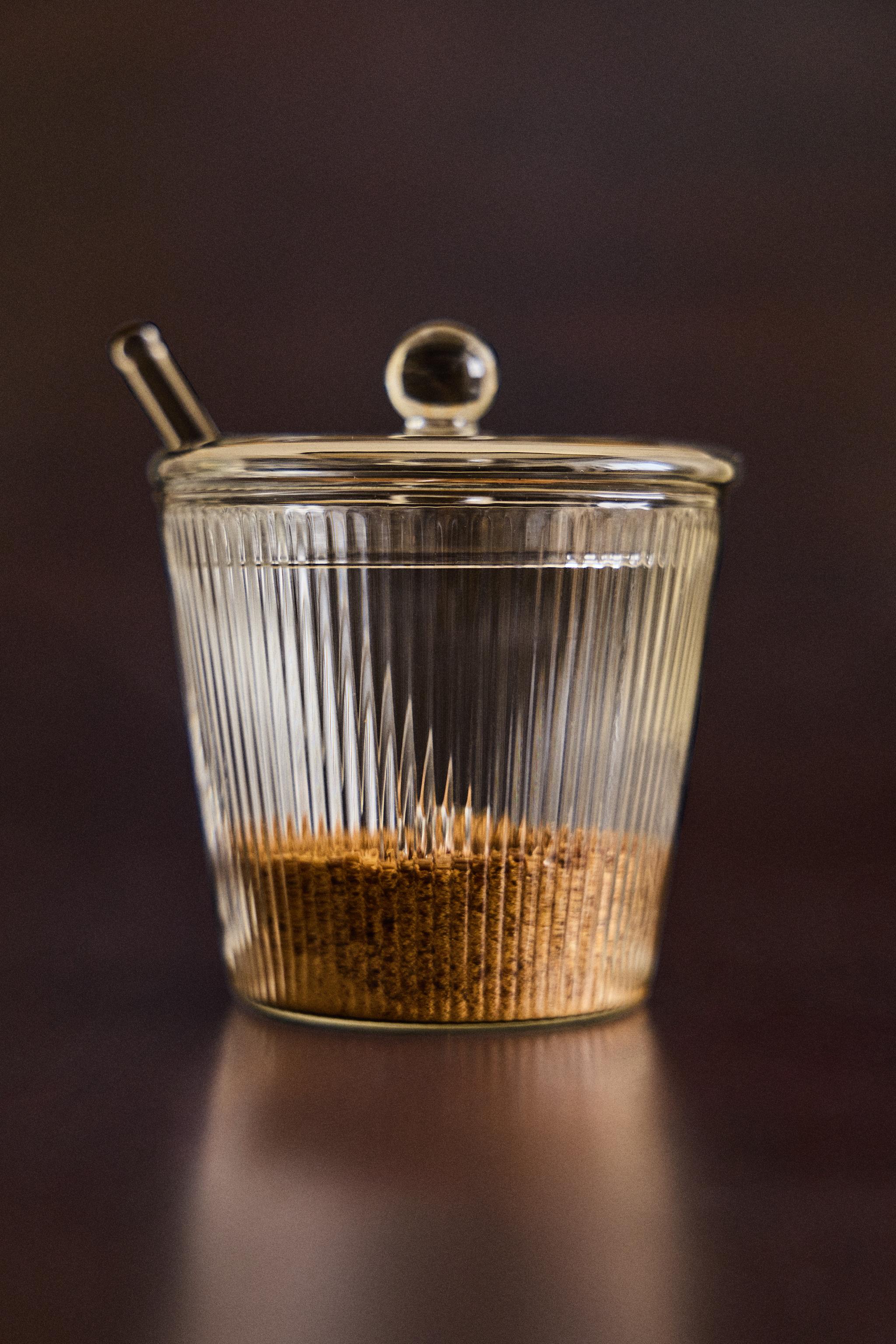 BOROSILICATE GLASS SUGAR BOWL