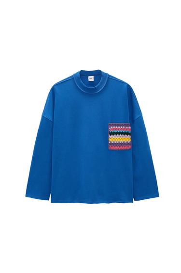 SUDADERA BOLSILLO CROCHET