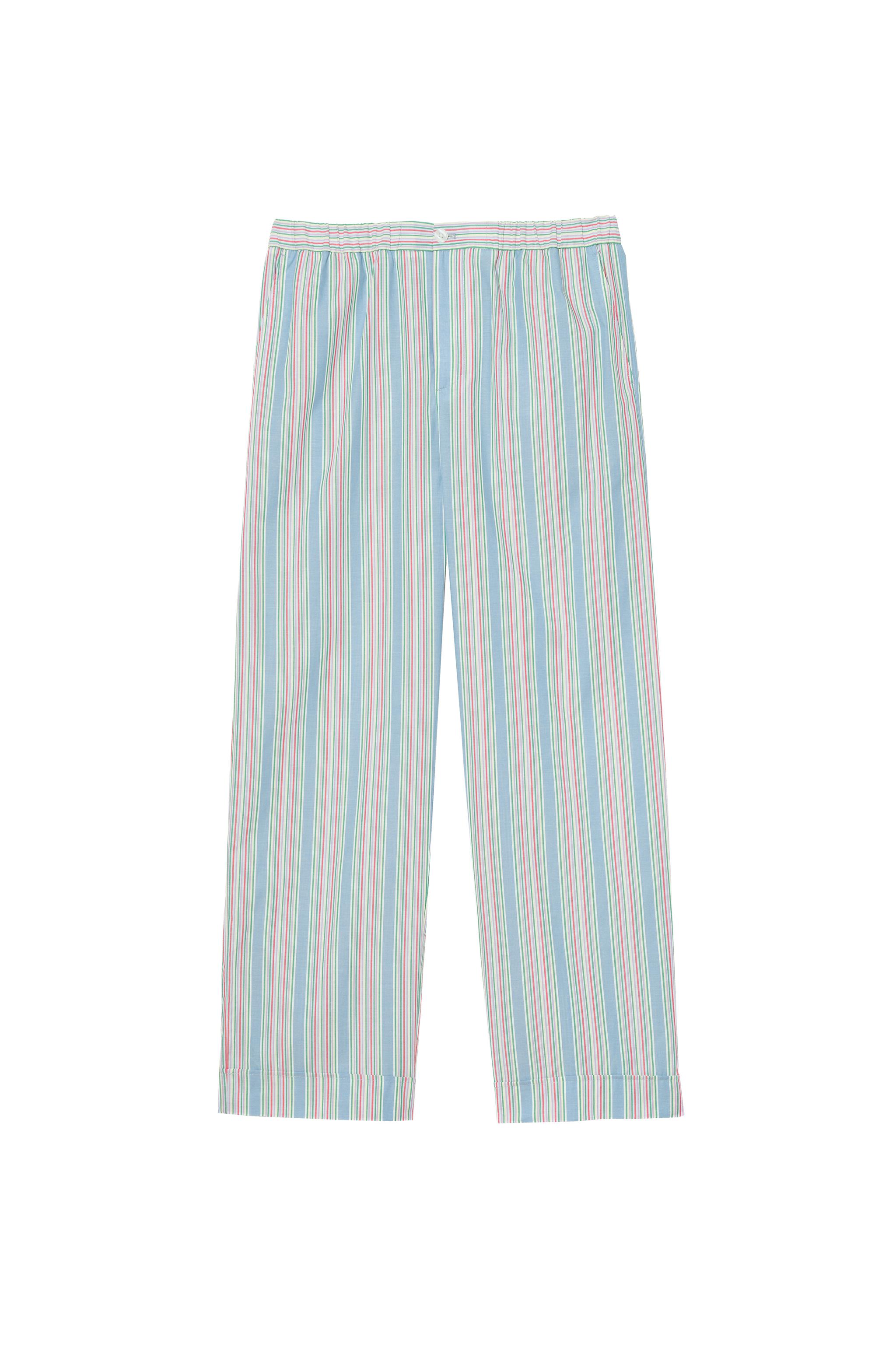 Zara RELAXED FIT ÇİZGİLİ JAKARLI PANTOLON görsel 2