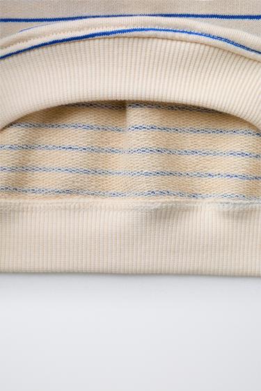 SWEAT À RAYURES - Bleu / Blanc de Zara - Image 3