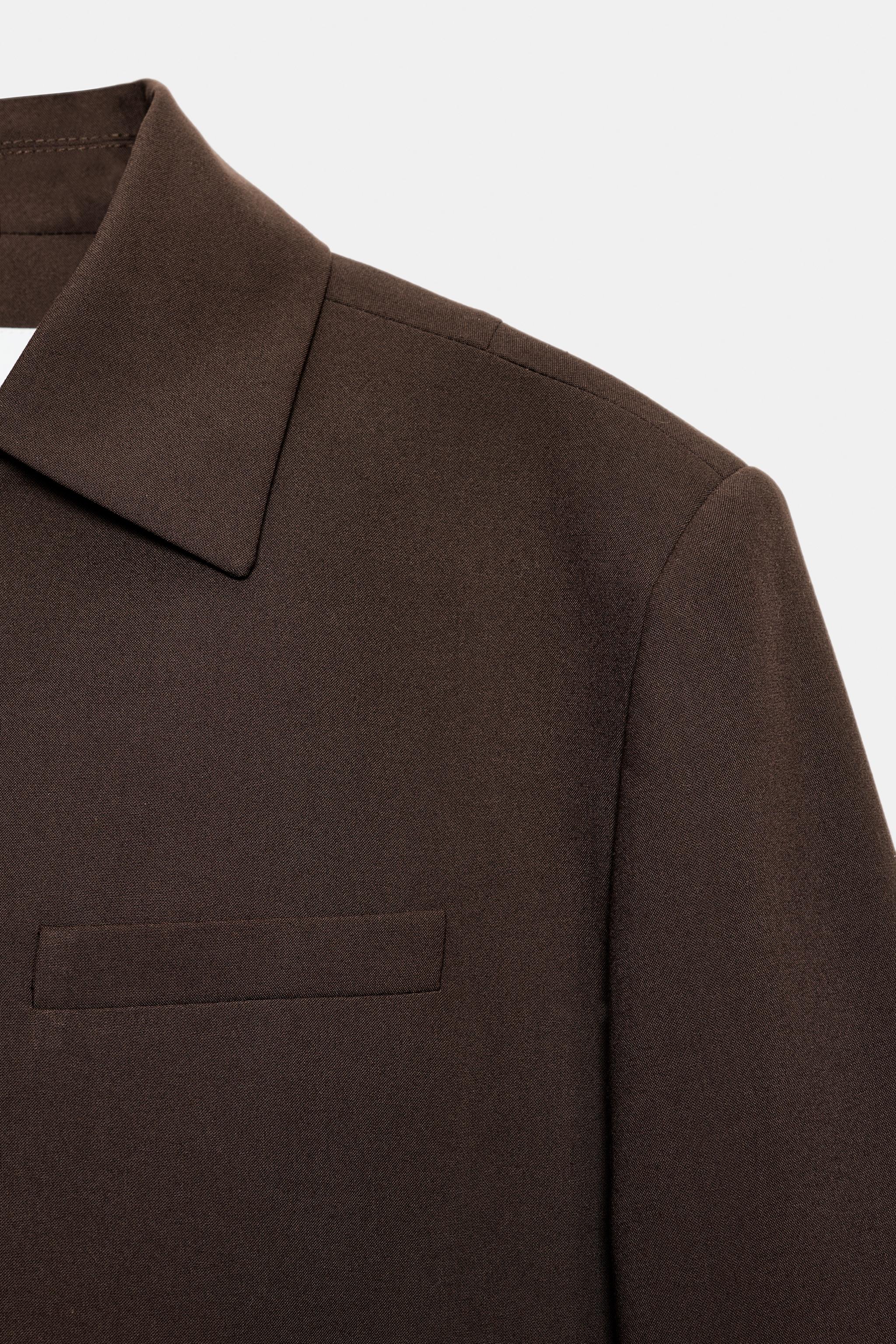 DOUBLE BREASTED LAPEL COLLAR BLAZER