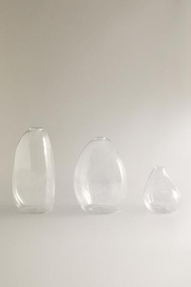 JARRÓN CRISTAL PEQUEÑO IRREGULAR -  de Zara