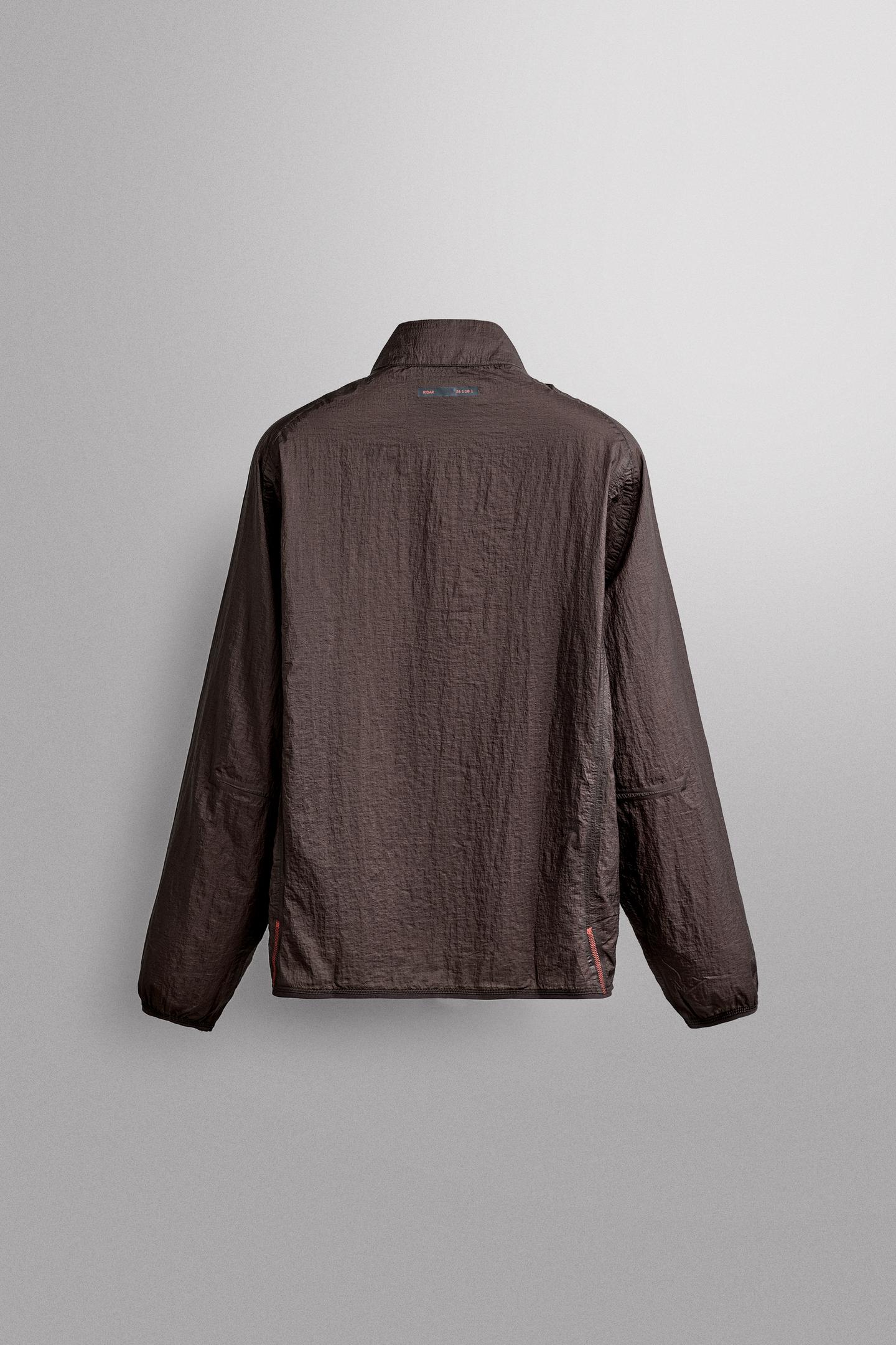 Мужская куртка Zara Ridar© x ZARA Running Windbreaker, цвет: Коричневый — фото 9