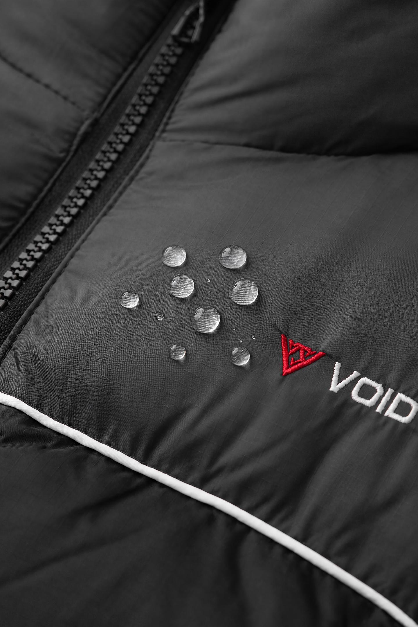 Детская куртка Zara Water-Repellent Contrast Quilted, цвет: Чёрный — фото 9