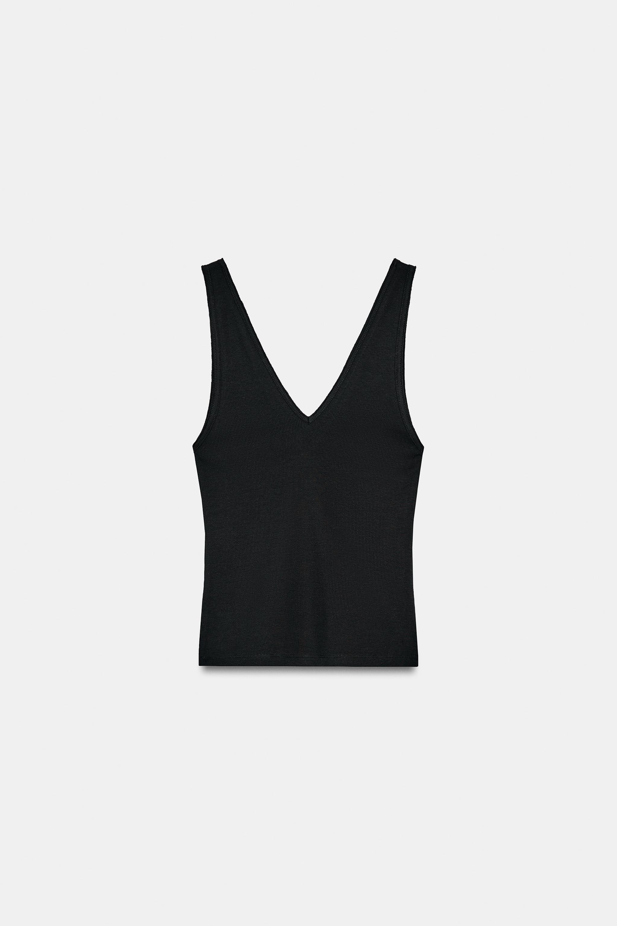 Zara V Yaka Fitilli Top görsel 6