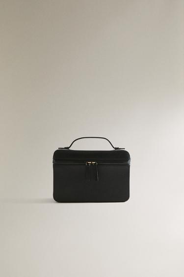 NECESER MALETÍN PIEL - Negro de Zara - Imagen 0