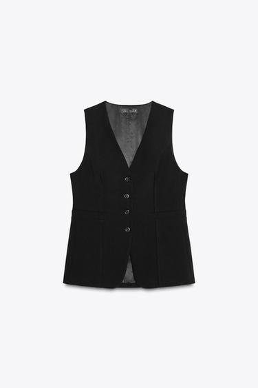 ZW COLLECTION TAILORED WAISTCOAT - Black by Zara