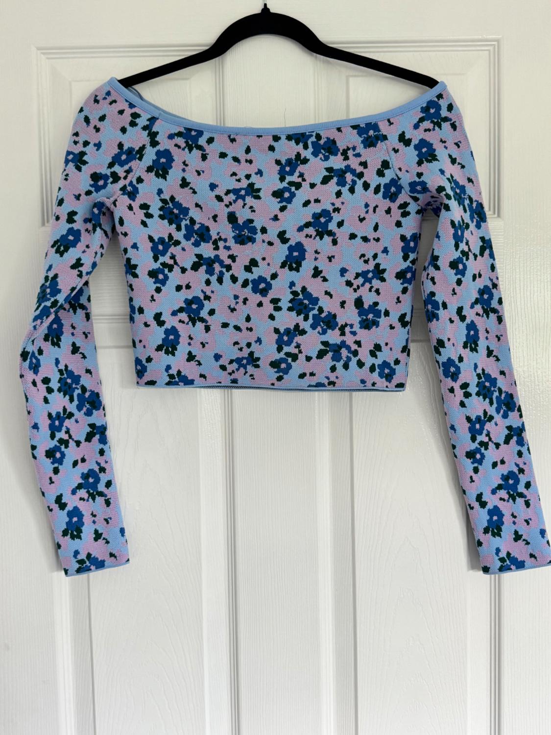 OFF-THE-SHOULDER KNIT JACQUARD TOP - Image 2