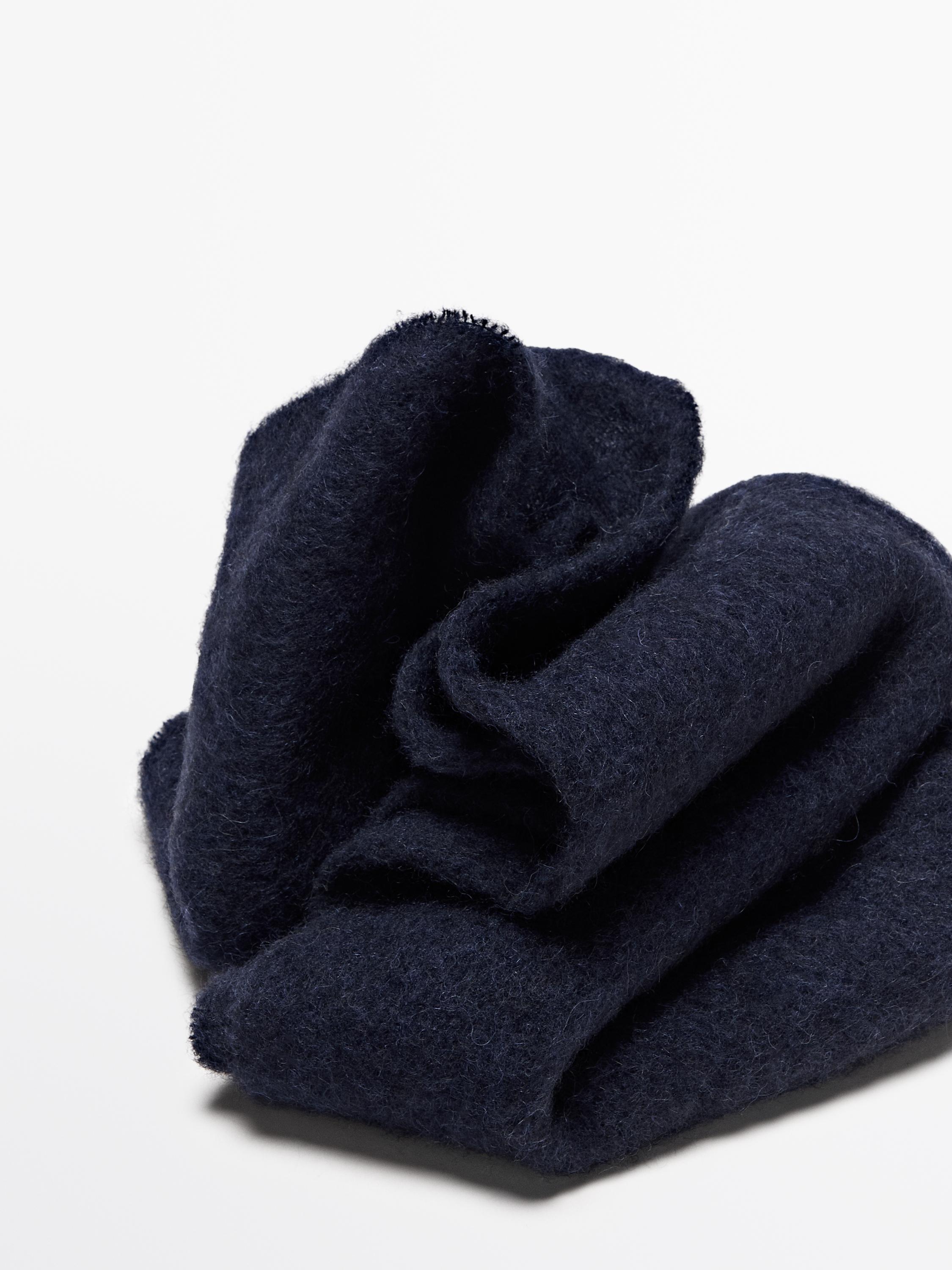 Écharpe à franges laine et alpaga