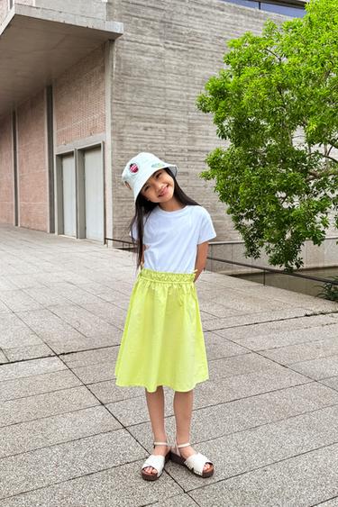 Zara 中性漆皮露跟拖鞋 - 米白色
