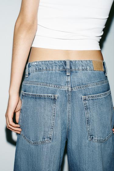 JEANS TRF BAGGY BARREL TAILLE NORMALE - Bleu de Zara - Image 4