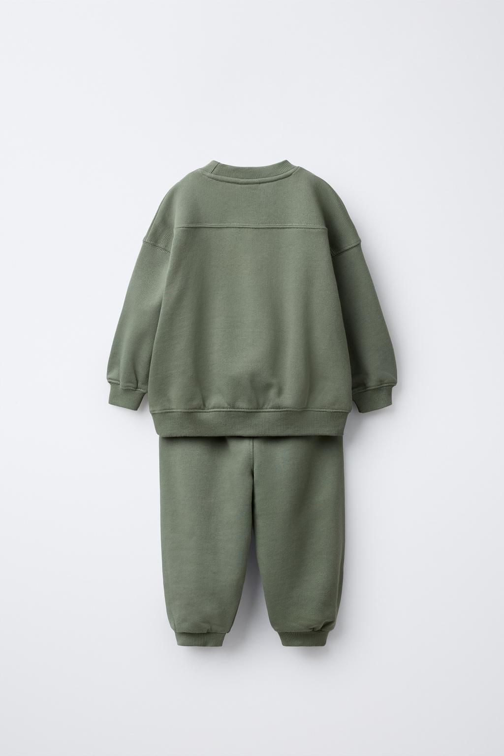 SWEATSHIRT AND JOGGER PANTS SET WITH TAG DETAIL