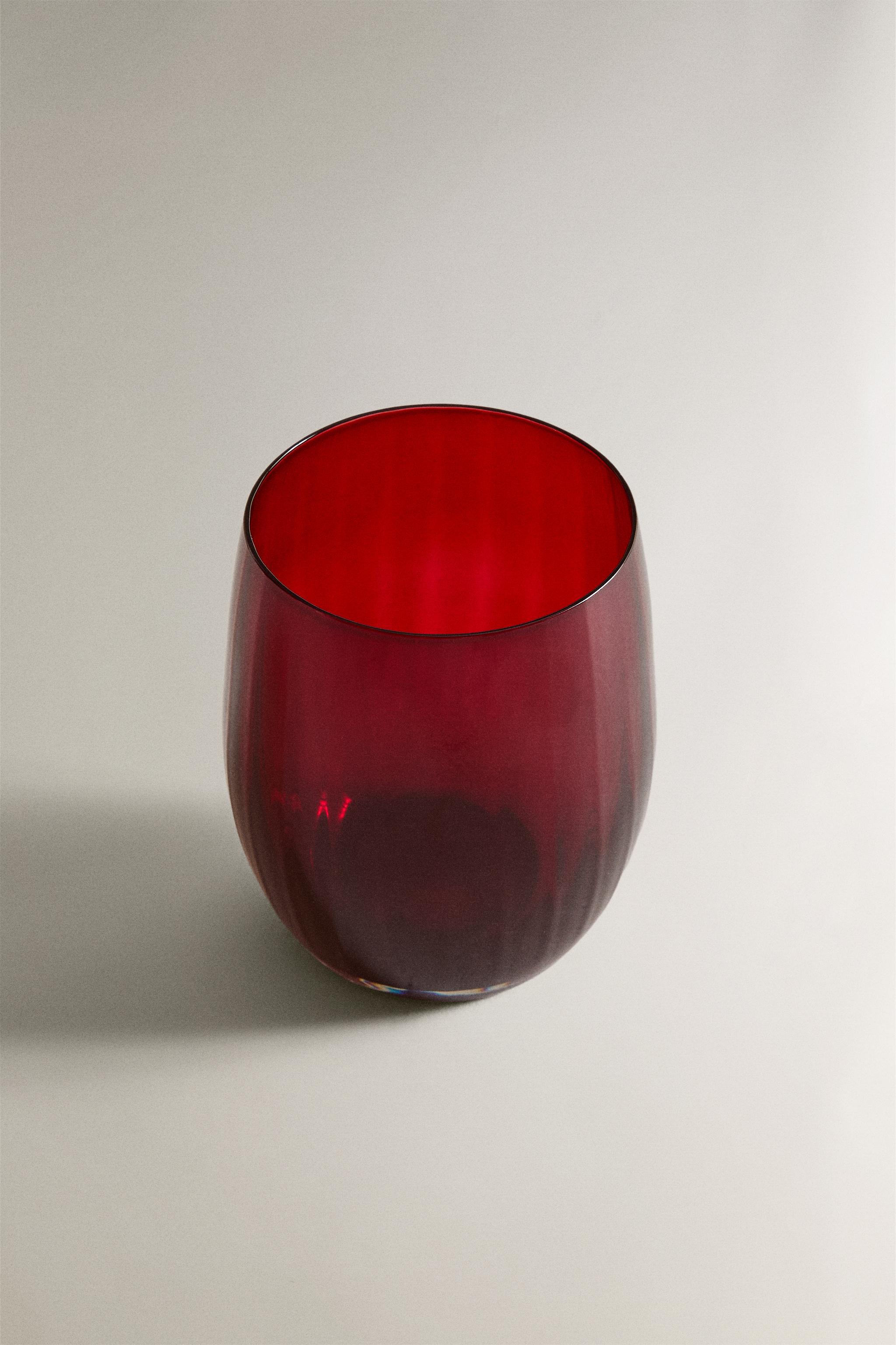 CHRISTMAS CRYSTALLINE TUMBLER WITH A RAISED DESIGN