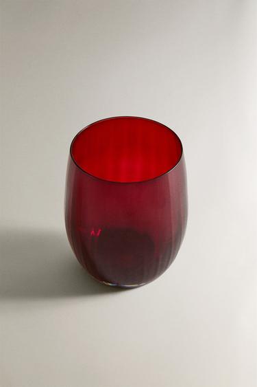 CRYSTALLINE CHRISTMAS TUMBLER WITH RAISED DESIGN - Red by Zara - Image 1
