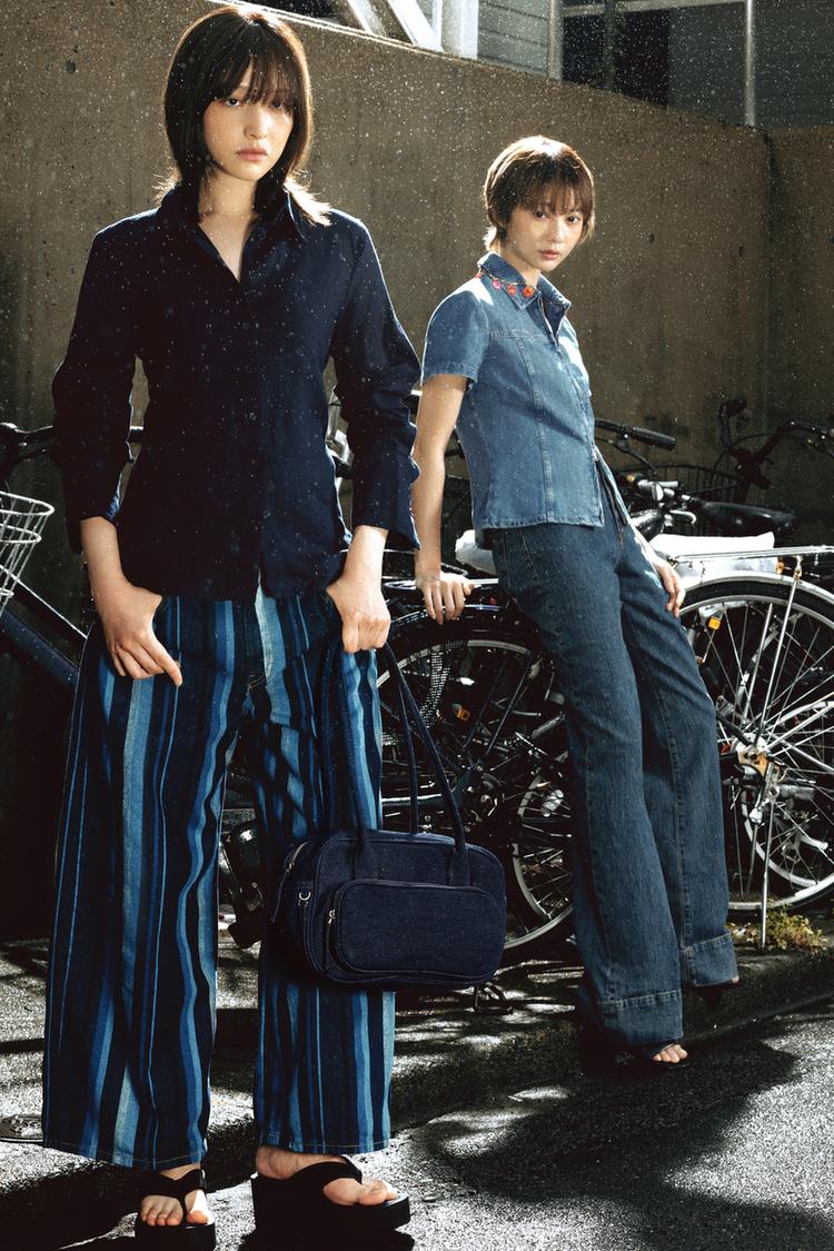 ZW COLLECTION MID-WAIST STRIPED CULOTTES