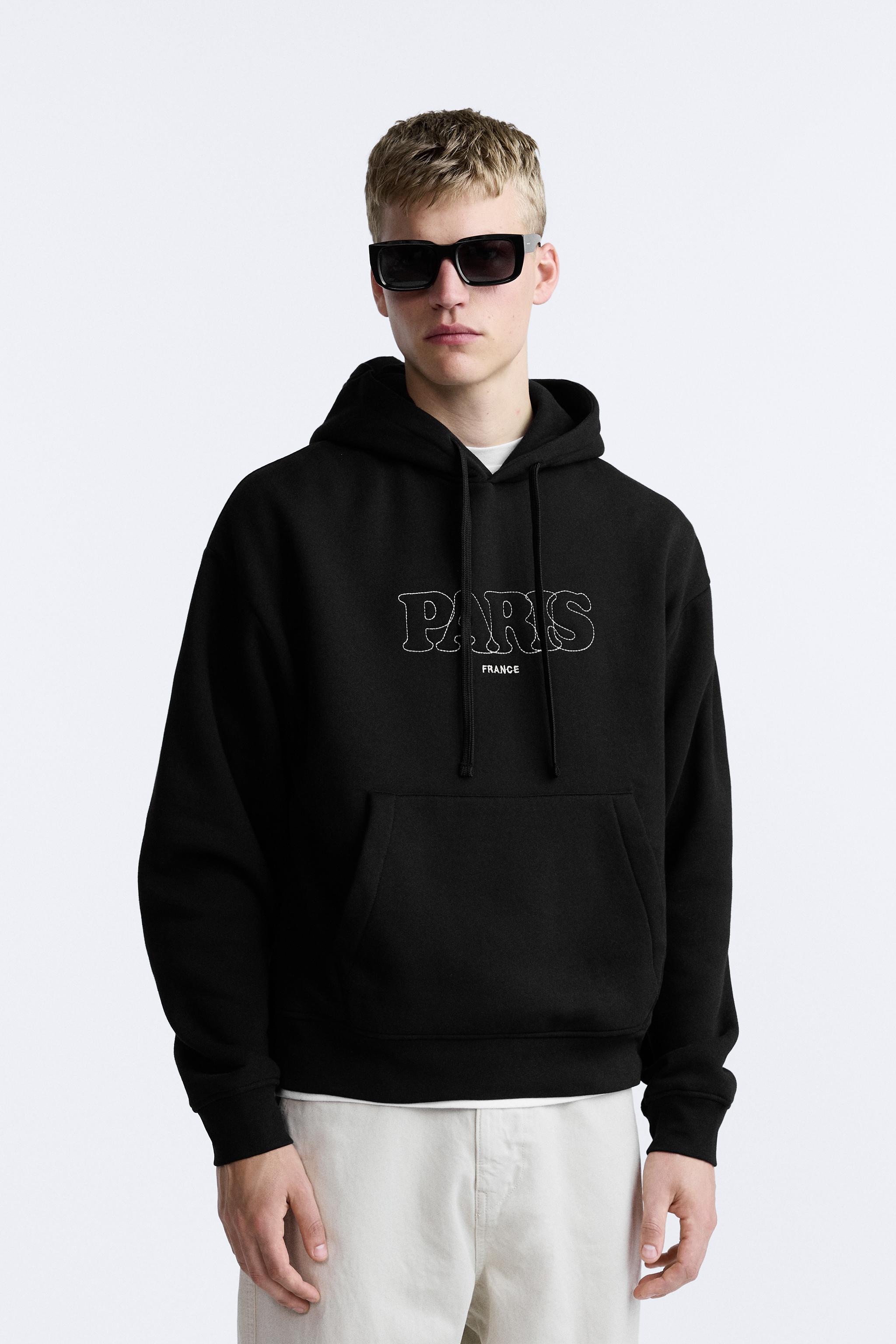 Black zara hoodie shops