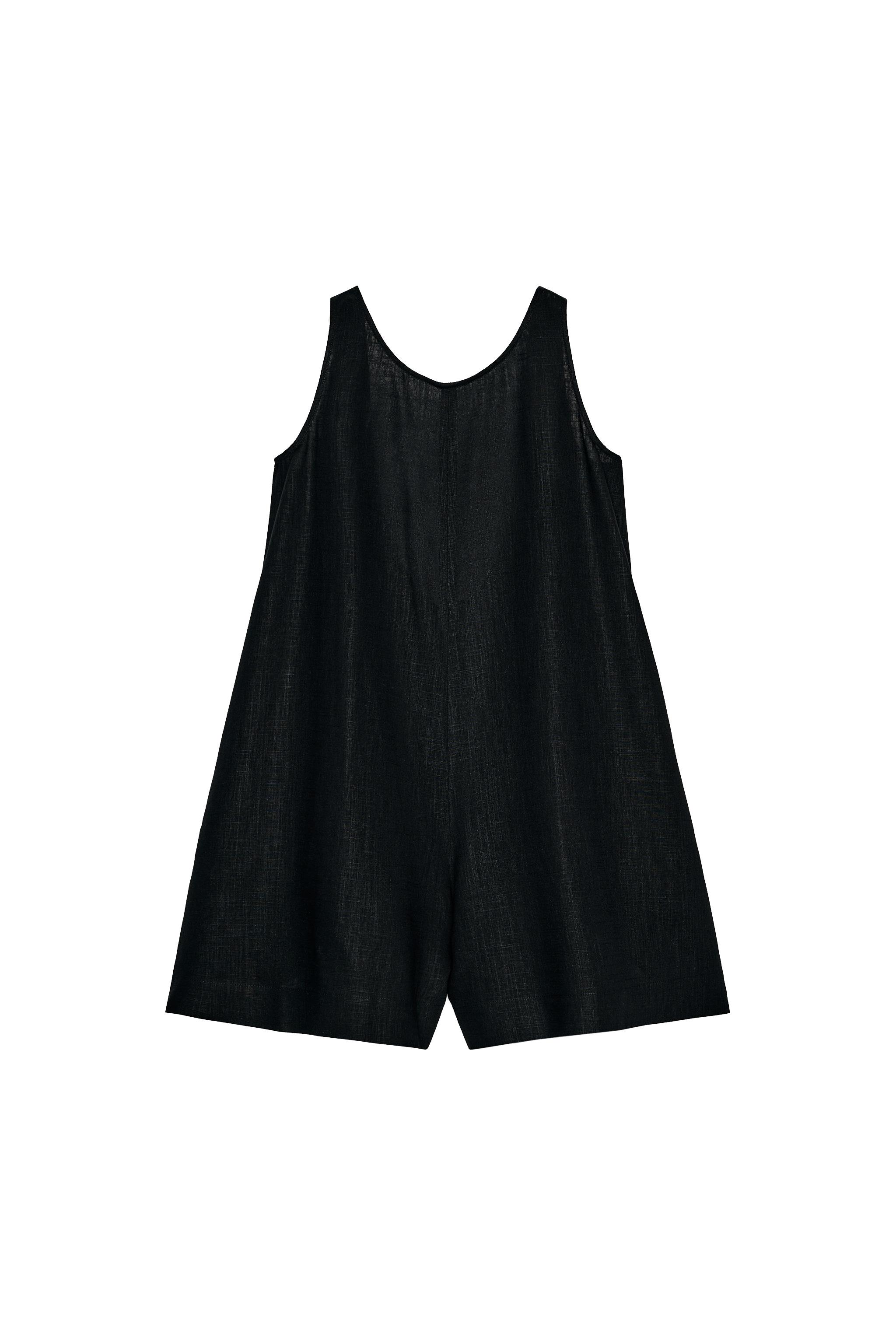 ZW COLLECTION LINEN BLEND PLAYSUIT - Black | ZARA South Africa