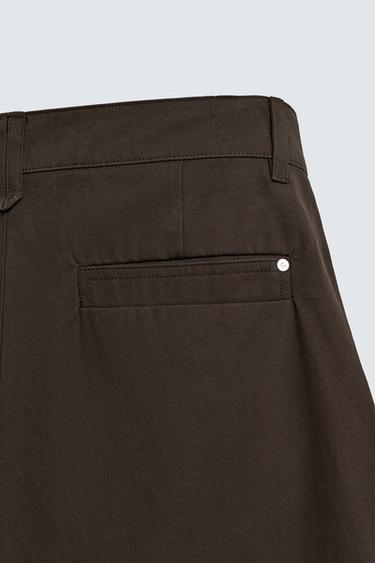 PANTALON CHINO COUPE LARGE - Marron de Zara - Image 8
