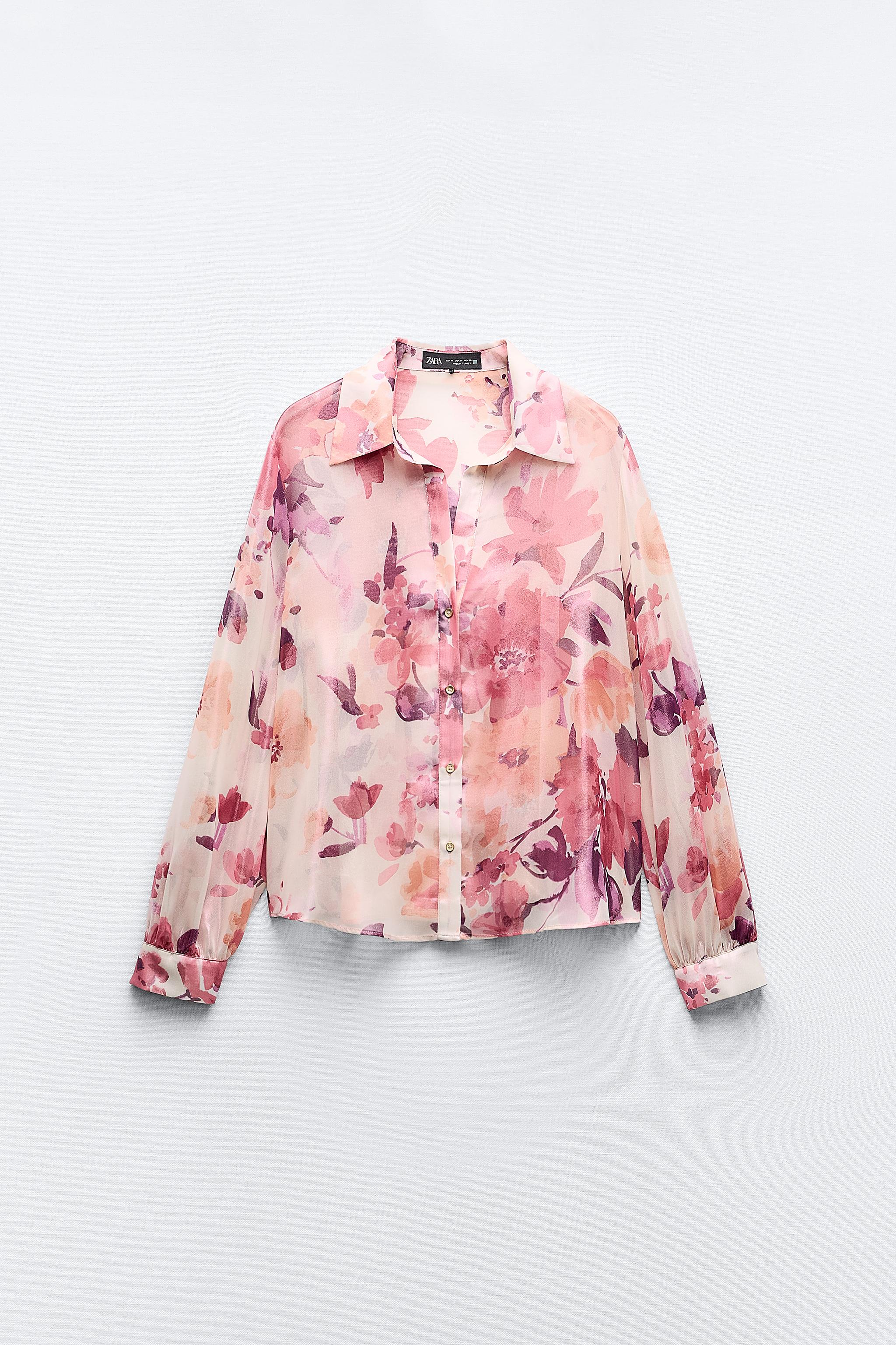 Zara hotsell floral shirt