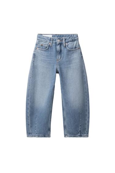 QUẦN JEANS DÁNG BARREL - Xanh dương từ Zara