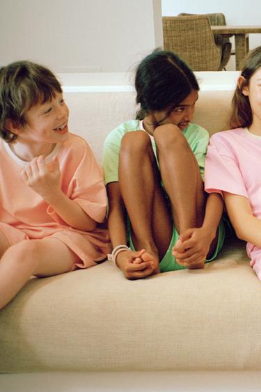 AGES 6-14/ PLAIN POCKET PYJAMAS - Orange by Zara