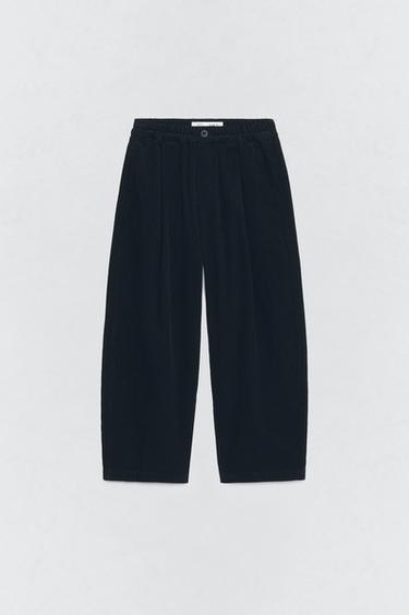 배기 코듀로이 팬츠 SOSHIOTSUKI x ZARA - Zara 다크 블루