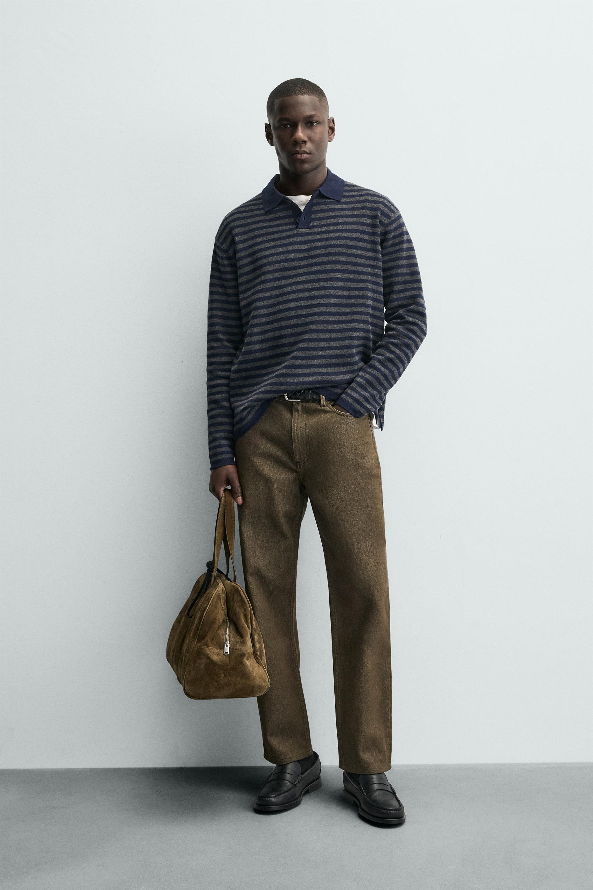 ZARA ベージュ　ワイドパンツ　36インチ ベージュパンツ– メンズ | ZARA 日本