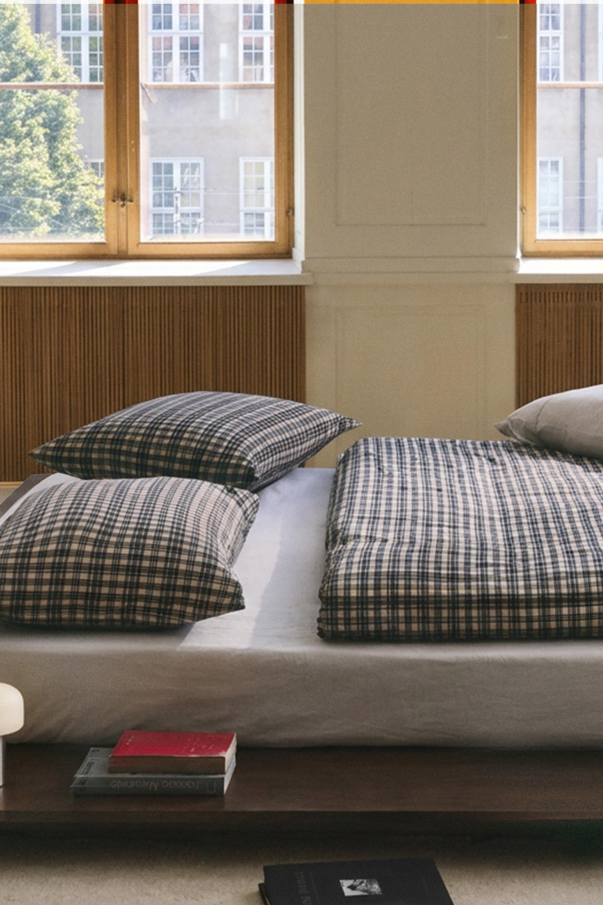 HOUSSE DE COUETTE FLANELLE À CARREAUX (170 G/M²)