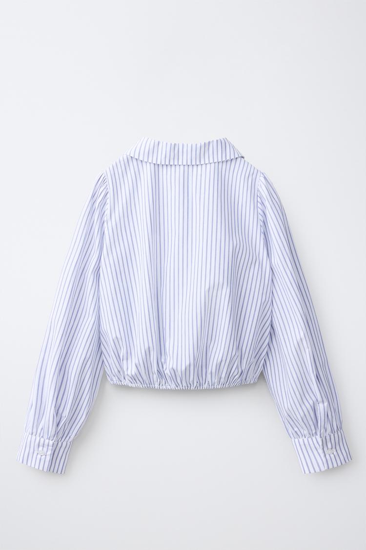 Camisa con cuello Peter Pan a rayas 3