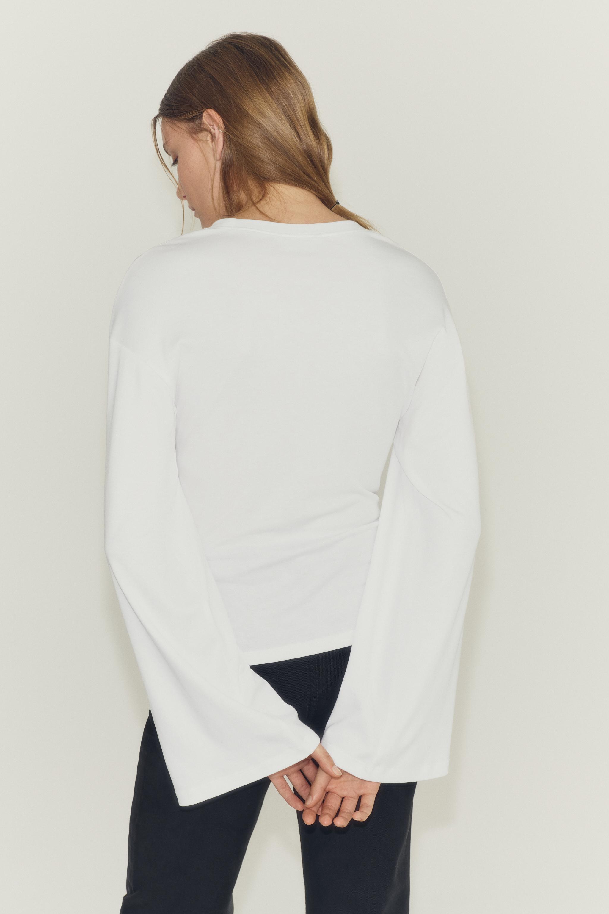 Zara SUPIMA® SLIM FIT T-SHIRT görsel 4
