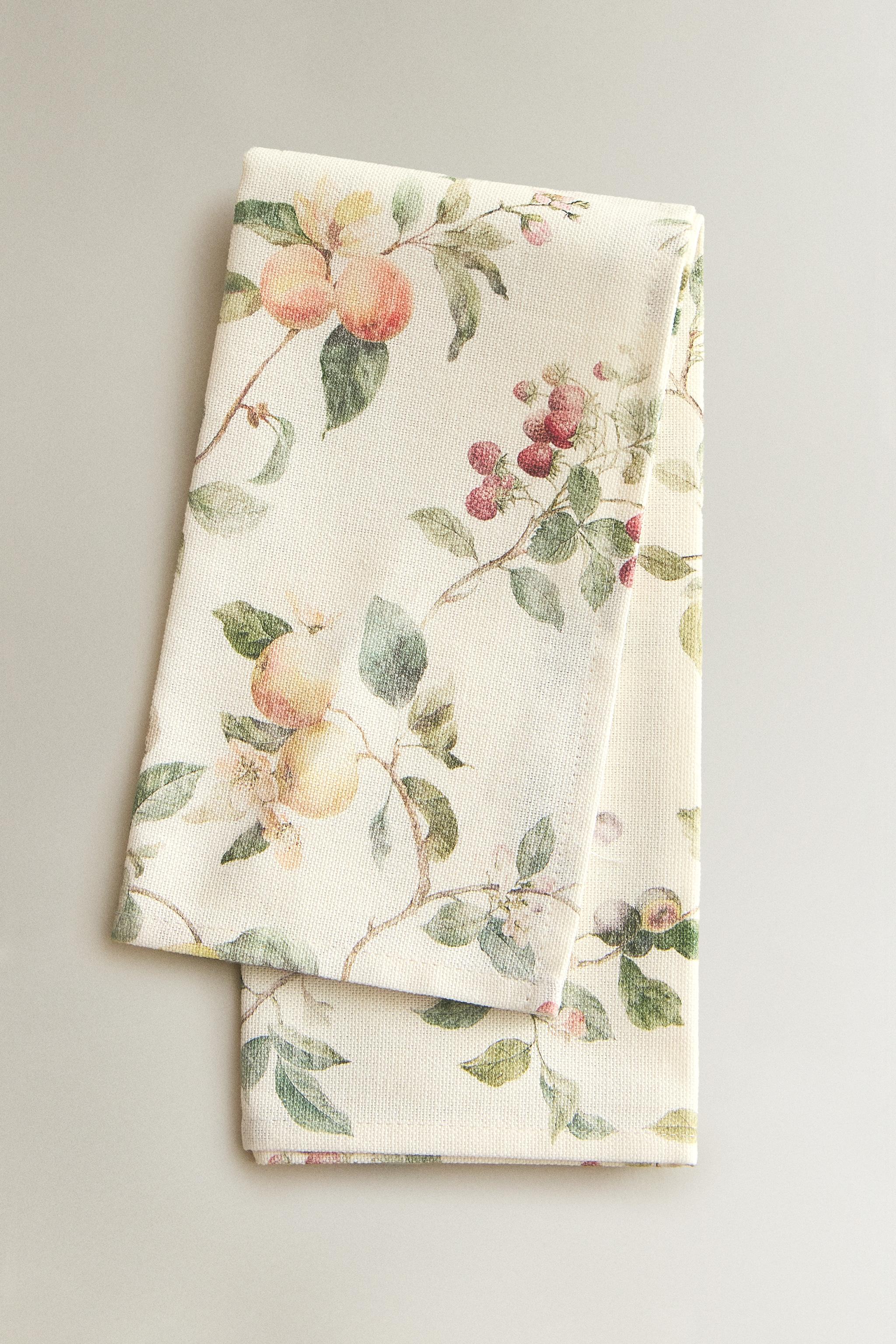 SERVIETTES IMPRIMÉ BOTANIQUE (LOT DE 2)