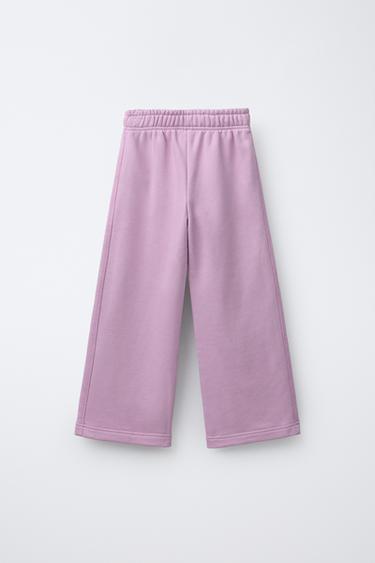 WIDE-LEG TEXT TROUSERS - Pink by Zara - Image 1
